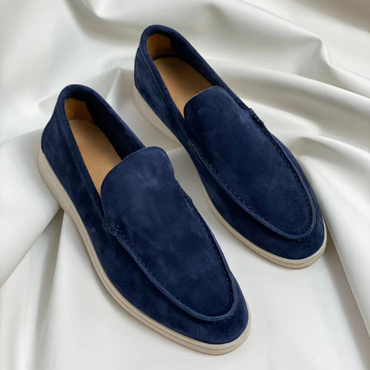 Loafer aus Wildleder – bequeme Slip-On-Halbschuhe für Herren-Dunkelblau-38-Chaps Herrenmode