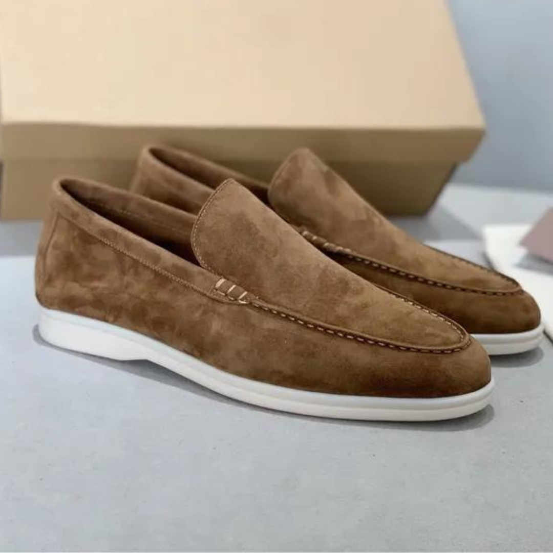 Loafer aus Wildleder – ergonomische Slip-On-Loafer aus Leder für Herren-Braun-38-Chaps Herrenmode