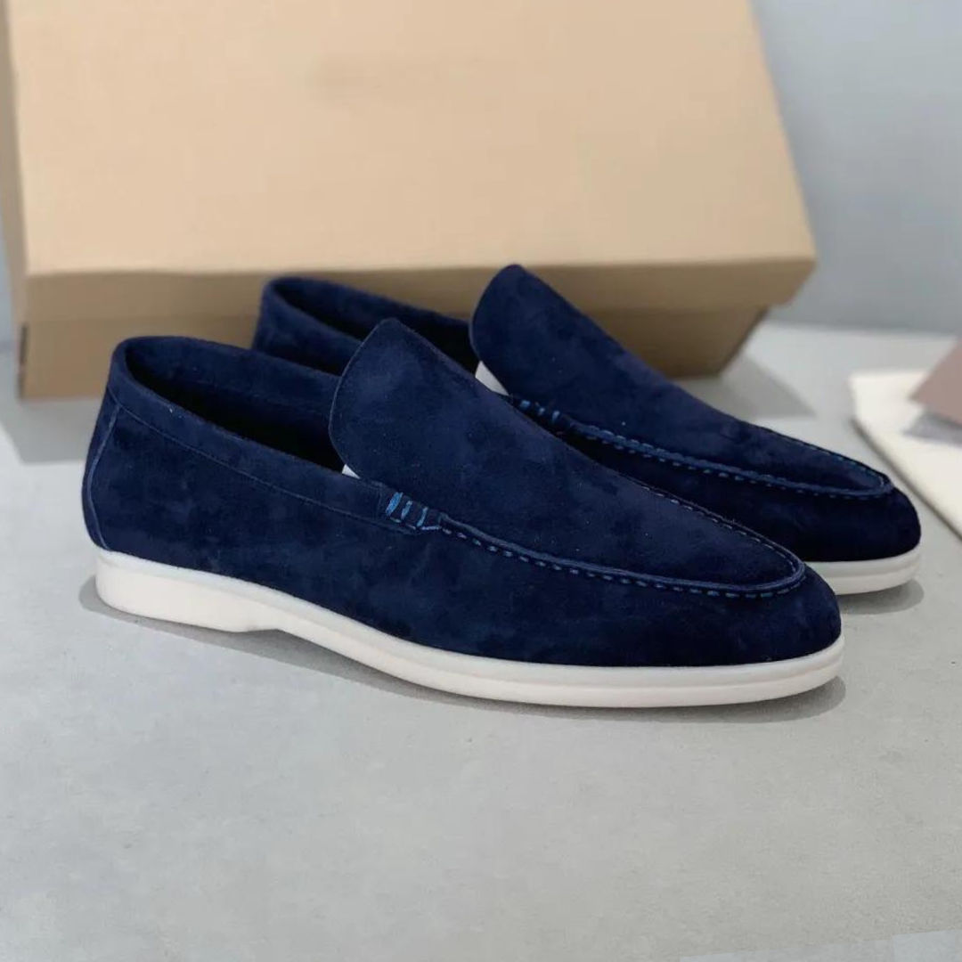 Loafer aus Wildleder – ergonomische Slip-On-Loafer aus Leder für Herren-Dunkelblau-38-Chaps Herrenmode