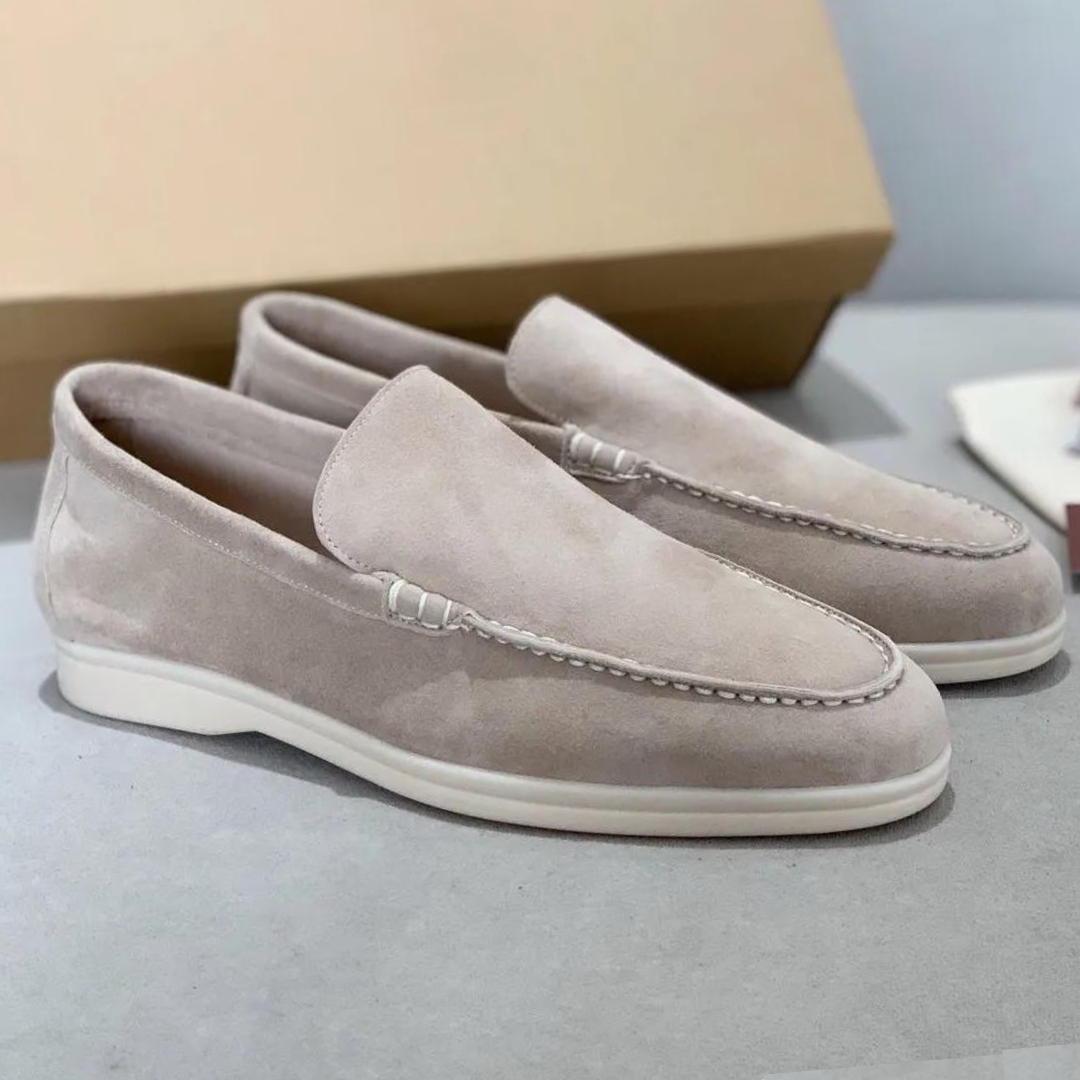 Loafer aus Wildleder – ergonomische Slip-On-Loafer aus Leder für Herren-Grau-38-Chaps Herrenmode