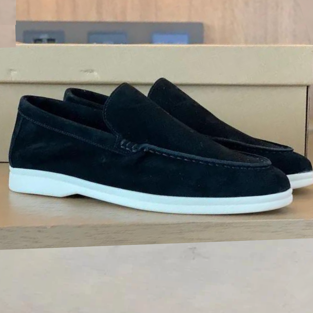 Loafer aus Wildleder – ergonomische Slip-On-Loafer aus Leder für Herren-Schwarz-38-Chaps Herrenmode