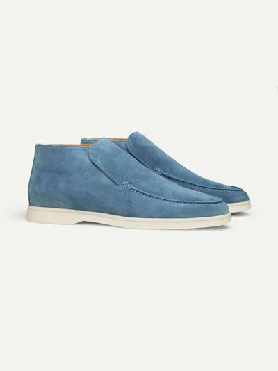 Loafer aus Wildleder – hohe Knöchelpartie – Leder – Slip-On-Schuhe – Herrenschuhe-Ozean-EU 38-Chaps Herrenmode