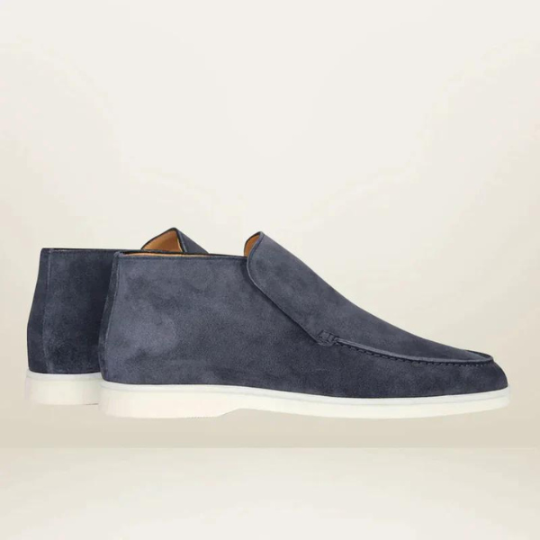 Loafers | Slip-Ons | Leder | Wildleder | Herrenschuhe-Blau-38-Chaps Herrenmode
