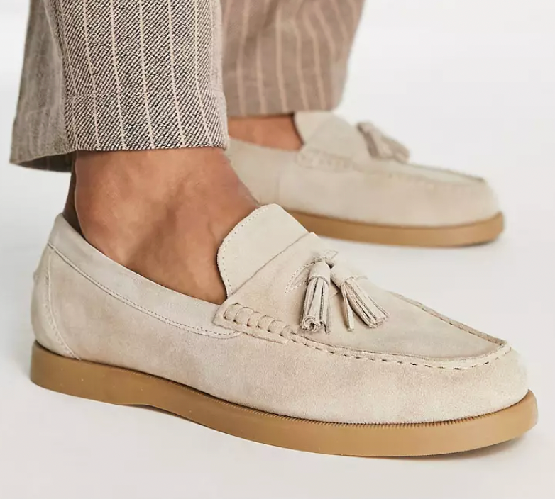 Loafers aus Leder - Beige - Slip-On - Herren Loafers - Mokassins-Chaps Herrenmode