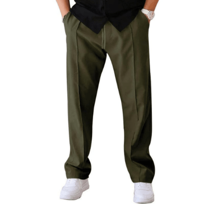 Loose Fit Hose - Casual - Gerades Bein - Sommerhose - Herrenhosen-Grün-S-Chaps Herrenmode