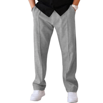Loose Fit Hose - Casual - Gerades Bein - Sommerhose - Herrenhosen-Hellgrau-S-Chaps Herrenmode