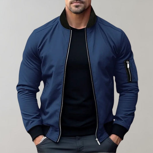 Modische Bomberjacke für Männer im Frühjahr/Sommer-Blau-S-Chaps Herrenmode