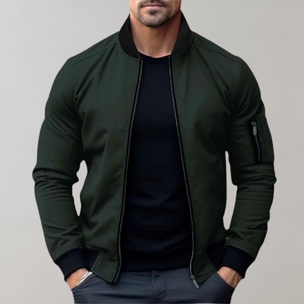 Modische Bomberjacke für Männer im Frühjahr/Sommer-Grün-S-Chaps Herrenmode