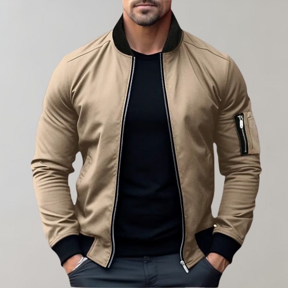 Modische Bomberjacke für Männer im Frühjahr/Sommer-Khaki-S-Chaps Herrenmode