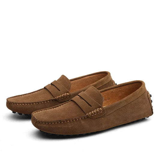 Mokassins | Slip-On | Wildleder | Loafer | Herrenschuhe-Braun-38-Chaps Herrenmode