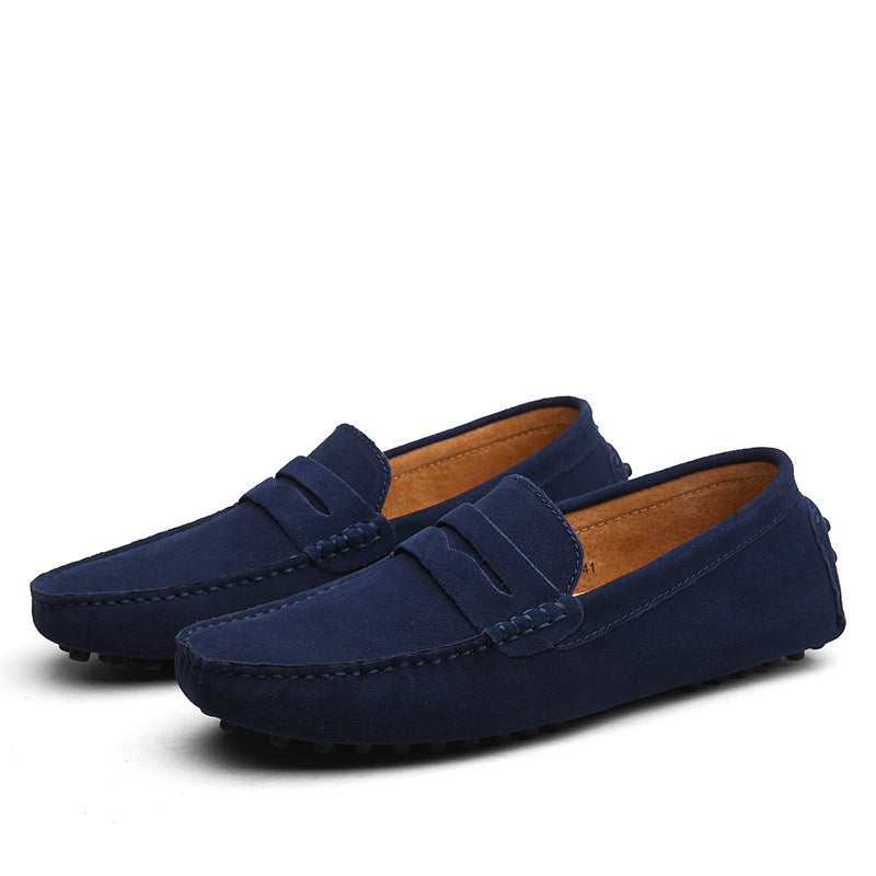 Mokassins | Slip-On | Wildleder | Loafer | Herrenschuhe-Marineblau-38-Chaps Herrenmode