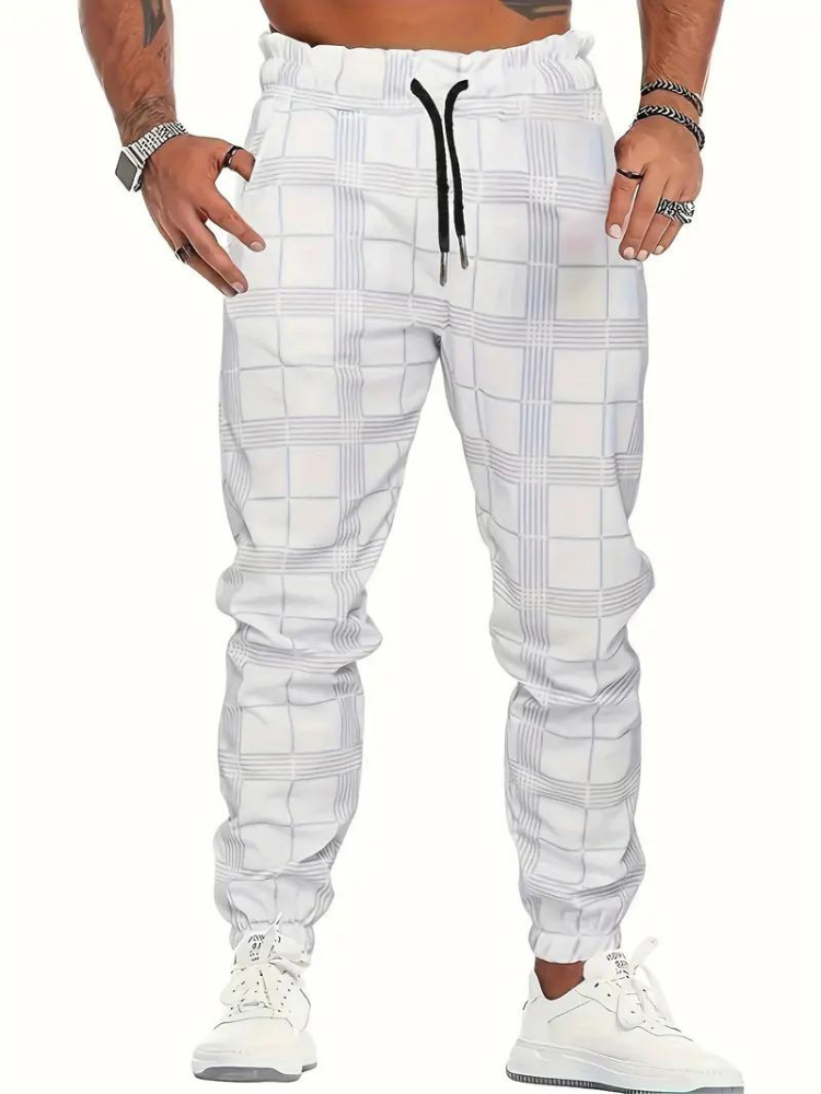 Morgan Jogger | Elastische karierte Sweatpants für Männer-Chaps Herrenmode