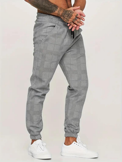 Morgan Jogger | Elastische karierte Sweatpants für Männer-Chaps Herrenmode