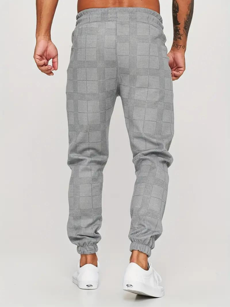 Morgan Jogger | Elastische karierte Sweatpants für Männer-Chaps Herrenmode