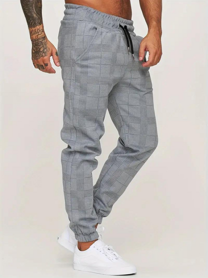 Morgan Jogger | Elastische karierte Sweatpants für Männer-Chaps Herrenmode
