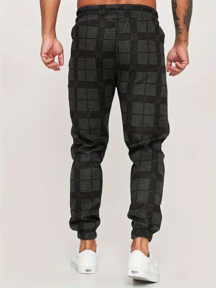 Morgan Jogger | Elastische karierte Sweatpants für Männer-Chaps Herrenmode