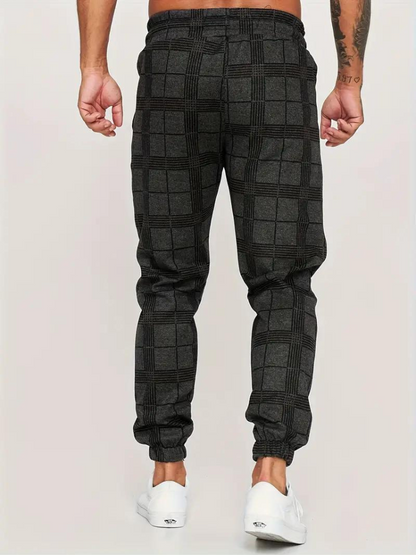 Morgan Jogger | Elastische karierte Sweatpants für Männer-Chaps Herrenmode