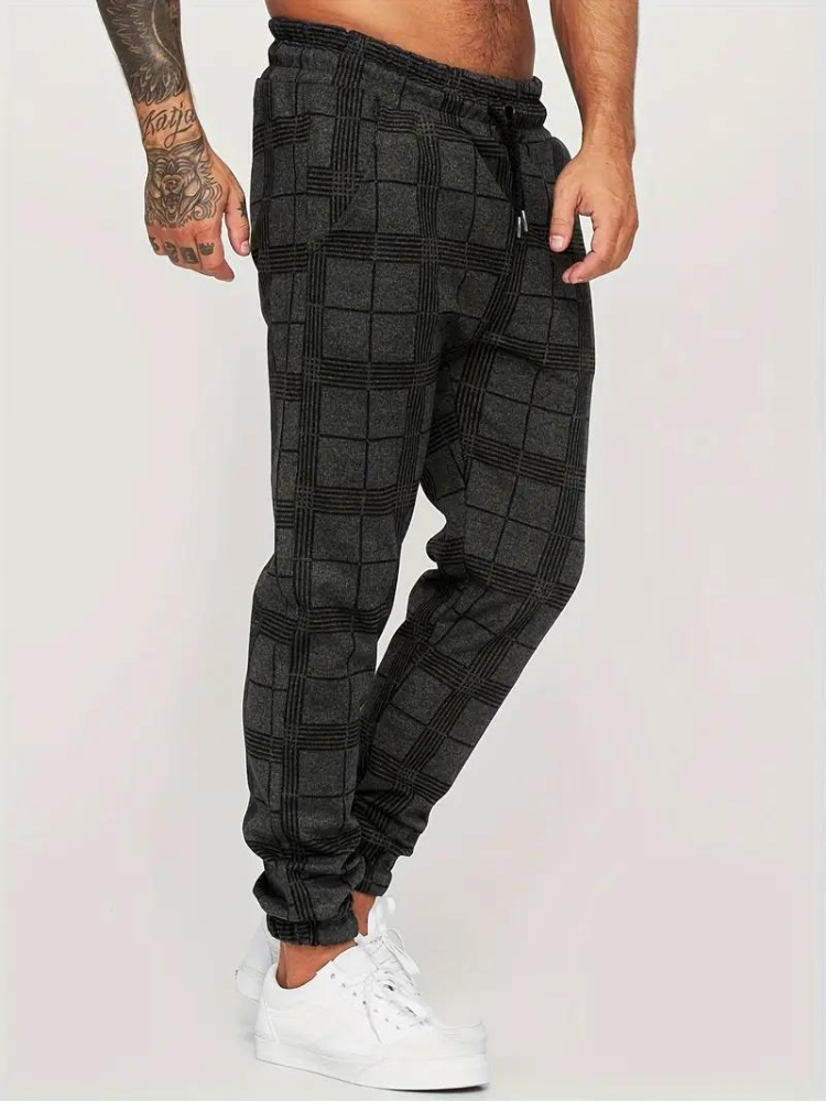 Morgan Jogger | Elastische karierte Sweatpants für Männer-Chaps Herrenmode