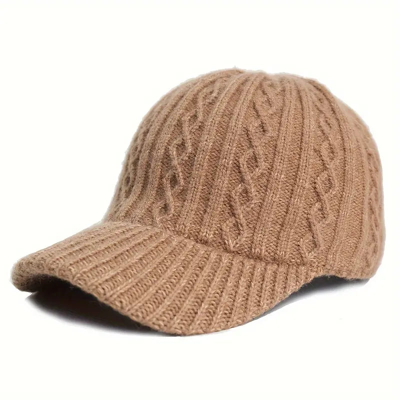 Mütze - Unisex - Verstellbar - Strickmütze - Herrenmütze-Braun-Chaps Herrenmode
