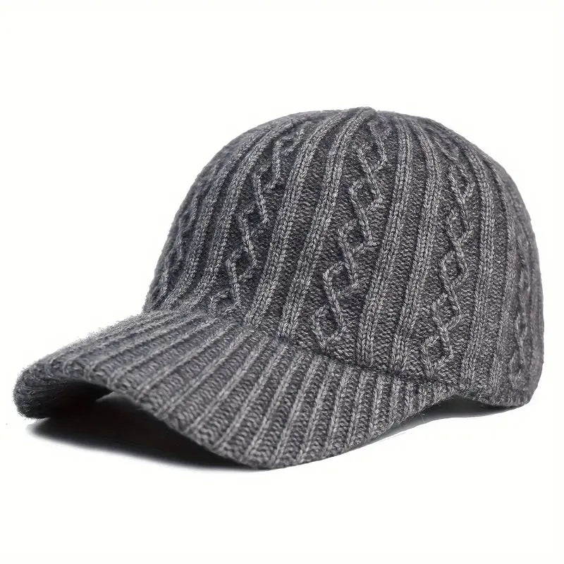 Mütze - Unisex - Verstellbar - Strickmütze - Herrenmütze-Grau-Chaps Herrenmode