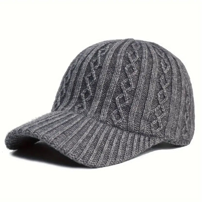 Mütze - Unisex - Verstellbar - Strickmütze - Herrenmütze-Grau-Chaps Herrenmode