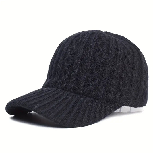 Mütze - Unisex - Verstellbar - Strickmütze - Herrenmütze-Schwarz-Chaps Herrenmode