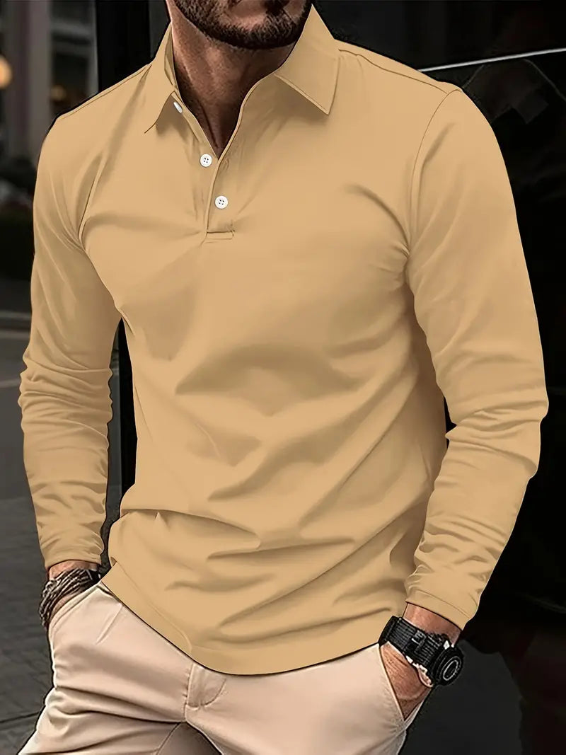 Myles Pulli | Lässiges Revershemd für Männer-Khaki-S-Chaps Herrenmode