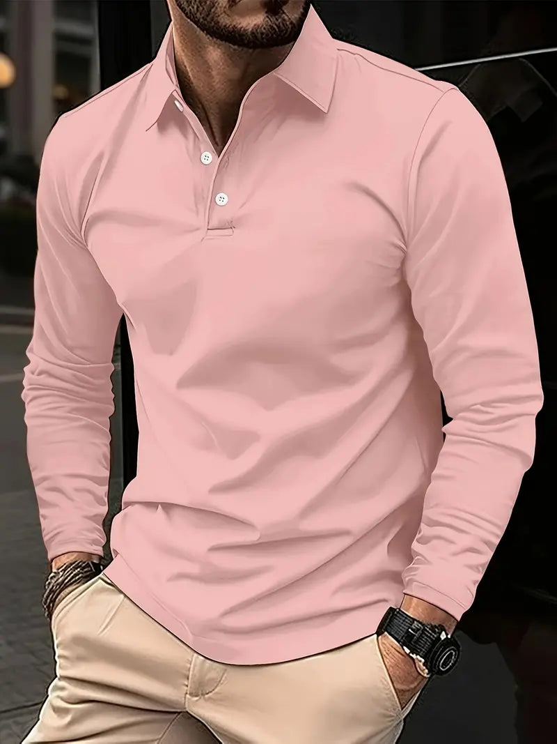 Myles Pulli | Lässiges Revershemd für Männer-Rosa-S-Chaps Herrenmode