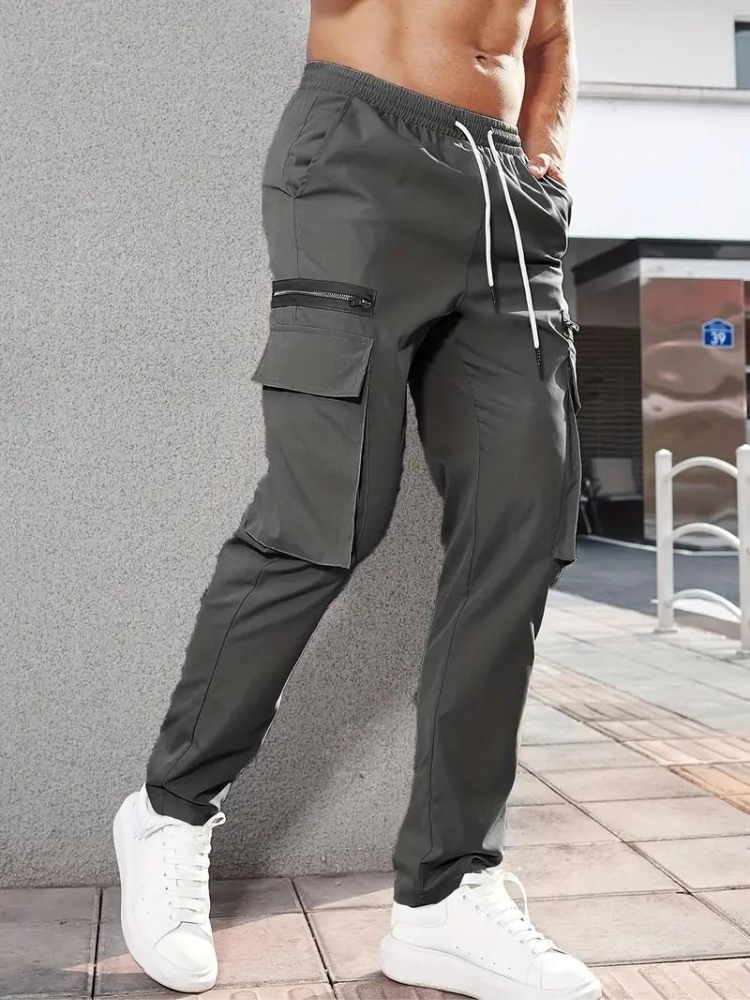 Nero Cargo Hose | Herren Casual Drawstring Jogger-Chaps Herrenmode