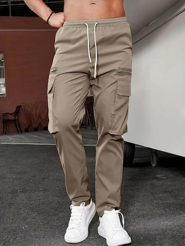 Nero Cargo Hose | Herren Casual Drawstring Jogger-Chaps Herrenmode