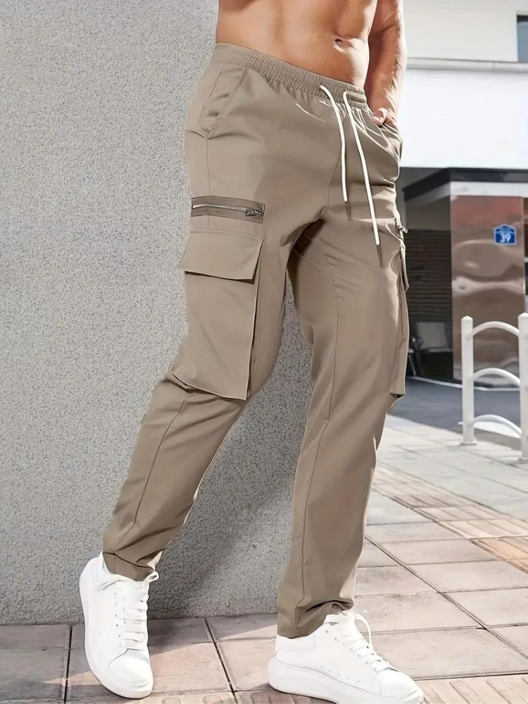 Nero Cargo Hose | Herren Casual Drawstring Jogger-Chaps Herrenmode