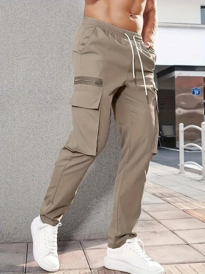 Nero Cargo Hose | Herren Casual Drawstring Jogger-Chaps Herrenmode