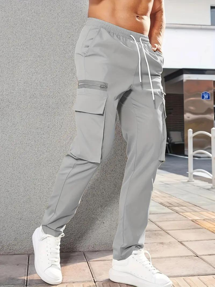 Nero Cargo Hose | Herren Casual Drawstring Jogger-Chaps Herrenmode