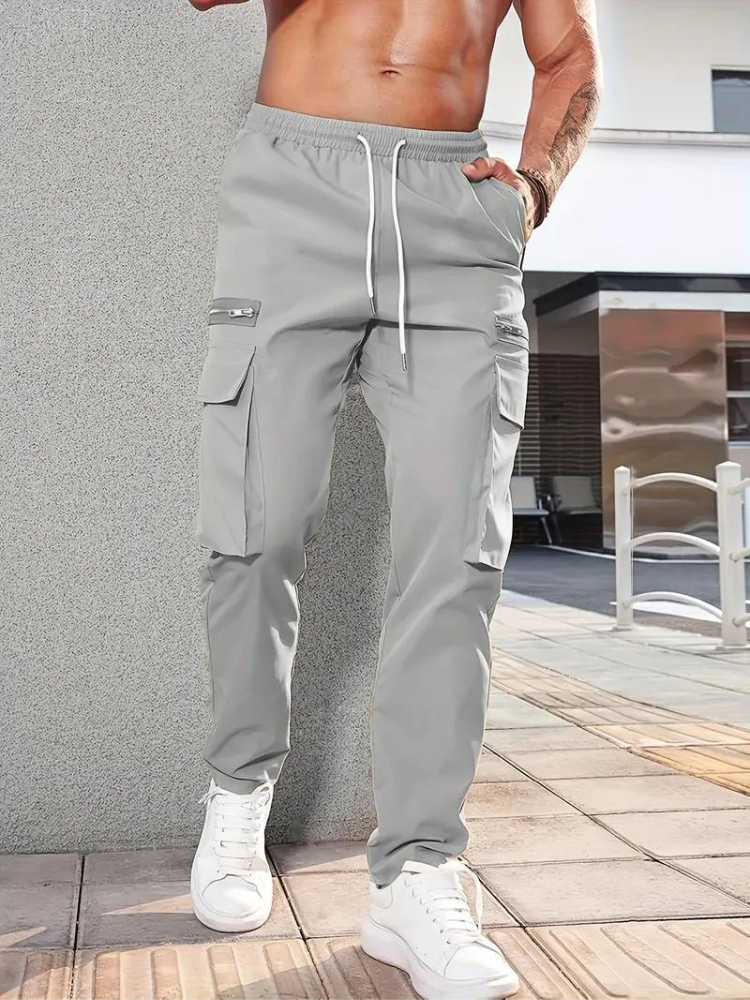 Nero Cargo Hose | Herren Casual Drawstring Jogger-Chaps Herrenmode