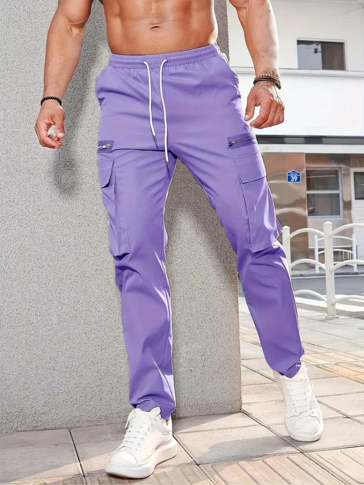 Nero Cargo Hose | Herren Casual Drawstring Jogger-Chaps Herrenmode