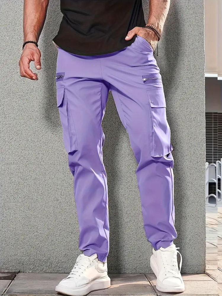 Nero Cargo Hose | Herren Casual Drawstring Jogger-Chaps Herrenmode
