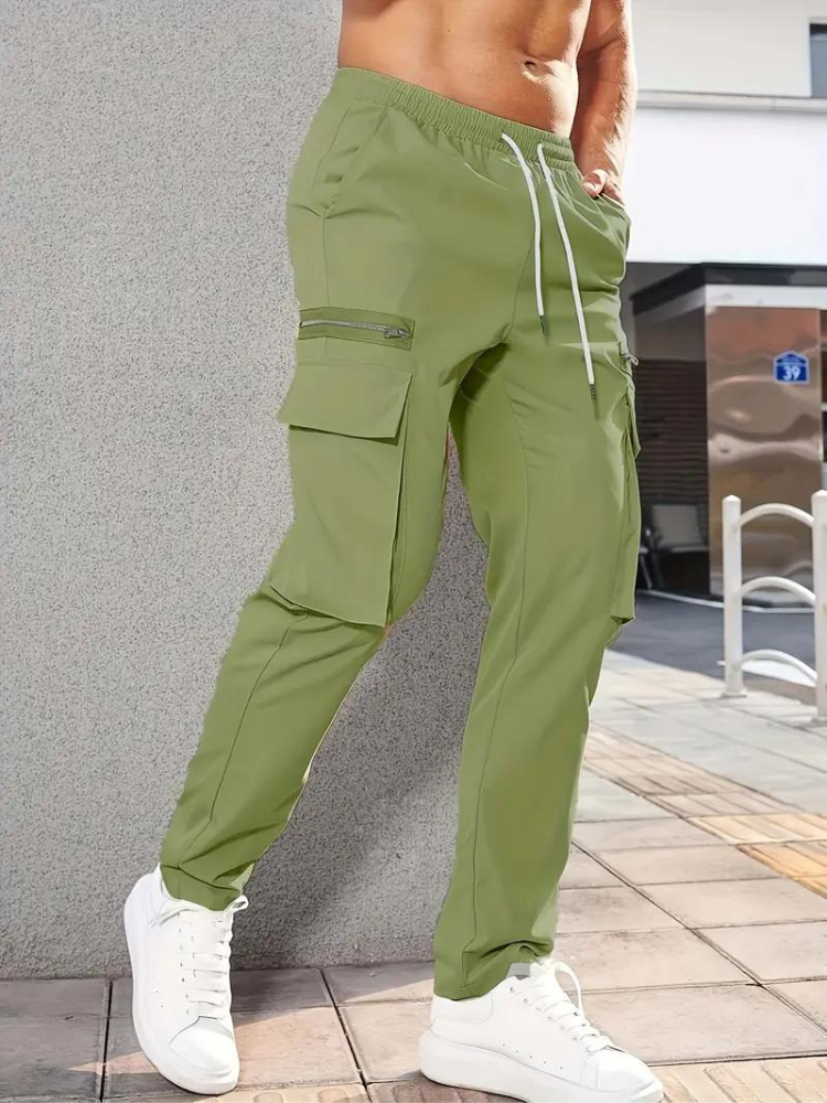 Nero Cargo Hose | Herren Casual Drawstring Jogger-Chaps Herrenmode
