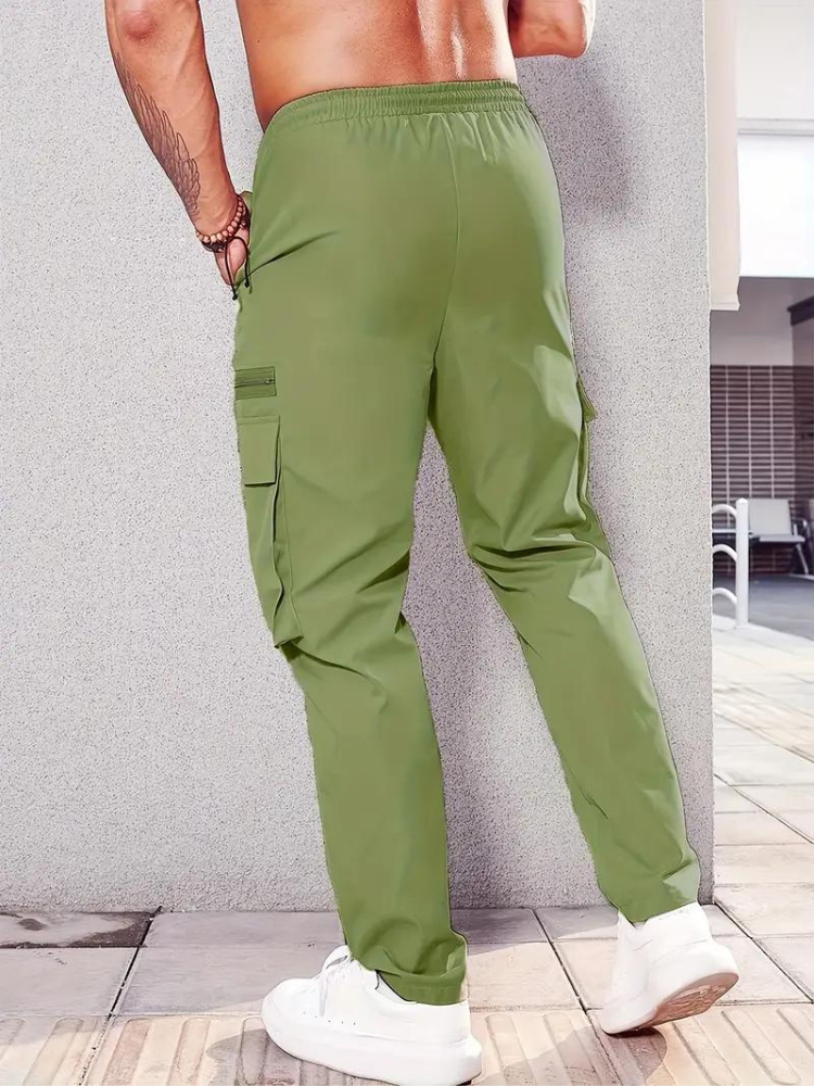 Nero Cargo Hose | Herren Casual Drawstring Jogger-Chaps Herrenmode