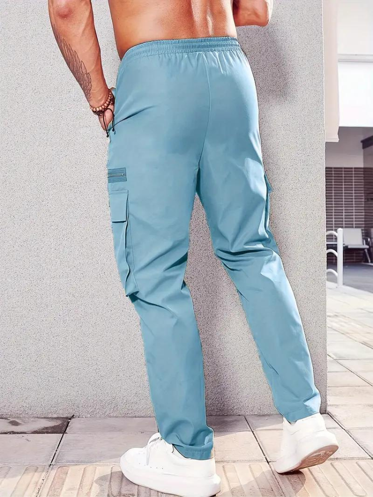 Nero Cargo Hose | Herren Casual Drawstring Jogger-Chaps Herrenmode