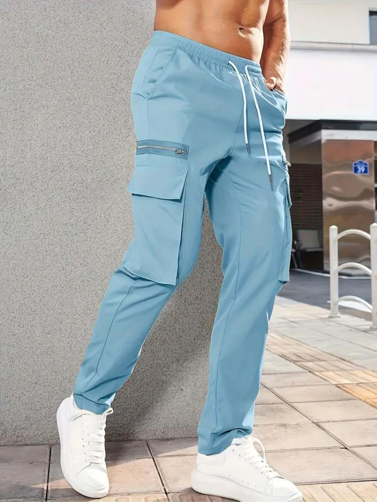 Nero Cargo Hose | Herren Casual Drawstring Jogger-Chaps Herrenmode