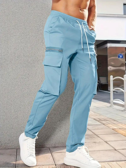 Nero Cargo Hose | Herren Casual Drawstring Jogger-Chaps Herrenmode