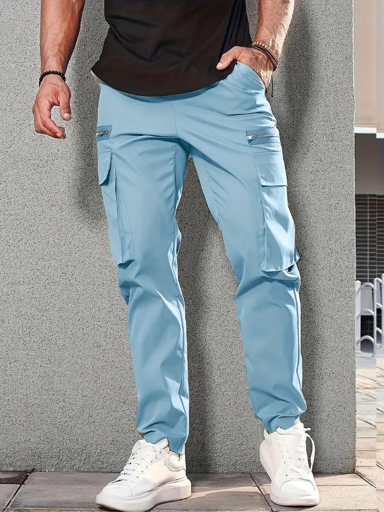 Nero Cargo Hose | Herren Casual Drawstring Jogger-Chaps Herrenmode