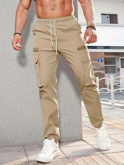 Nero Cargo Hose | Herren Casual Drawstring Jogger-Chaps Herrenmode