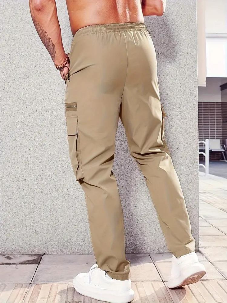 Nero Cargo Hose | Herren Casual Drawstring Jogger-Chaps Herrenmode