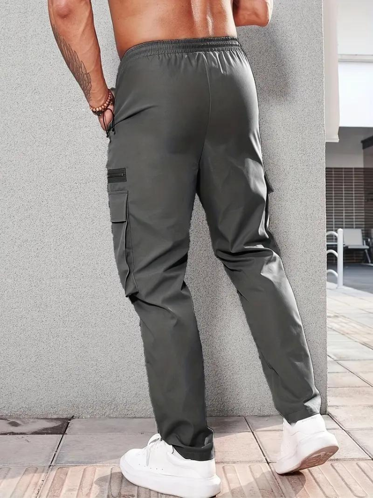 Nero Cargo Hose | Herren Casual Drawstring Jogger-Chaps Herrenmode
