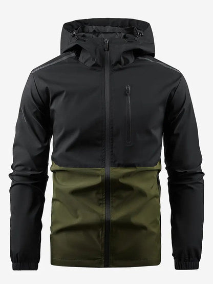 Nicolas Windbreaker Jacke | Herren Outdoor Jacke mit Kapuze-Armeegrün-S-Chaps Herrenmode