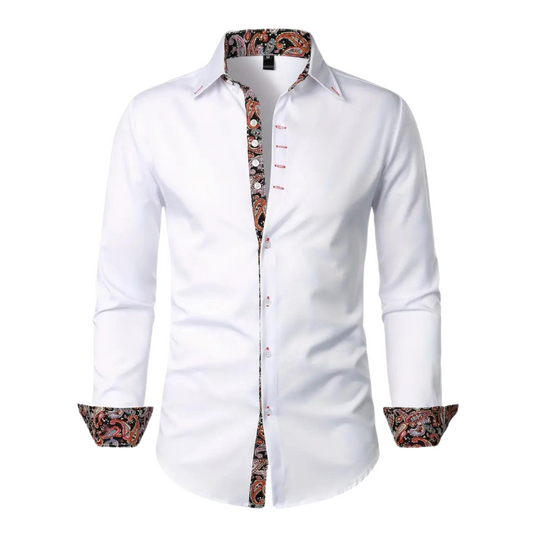 Night Breeze Party-Bluse-Weiß-S-Chaps Herrenmode