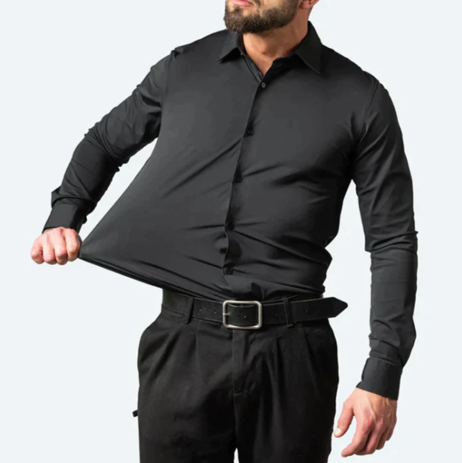 Oberhemd – Slim Fit – knitterfrei – Stretch-Hemd – Herren-Hemd mit Knöpfen-Chaps Herrenmode