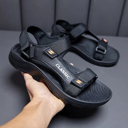Orthopädische Sandalen | Wandern | Fußgewölbeunterstützung | Sportsandalen | Herrensandalen-Schwarz-40-Chaps Herrenmode