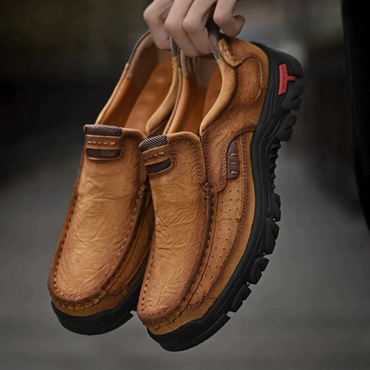 Orthopädische Schuhe - Ergonomisch - Rutschfest - Slip-On Schuhe - Herrenschuhe-Braun-39-Chaps Herrenmode